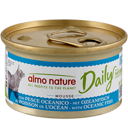 ALMO NATURE DAILY Mousse para Gatos 85g  Pescado Oceánico